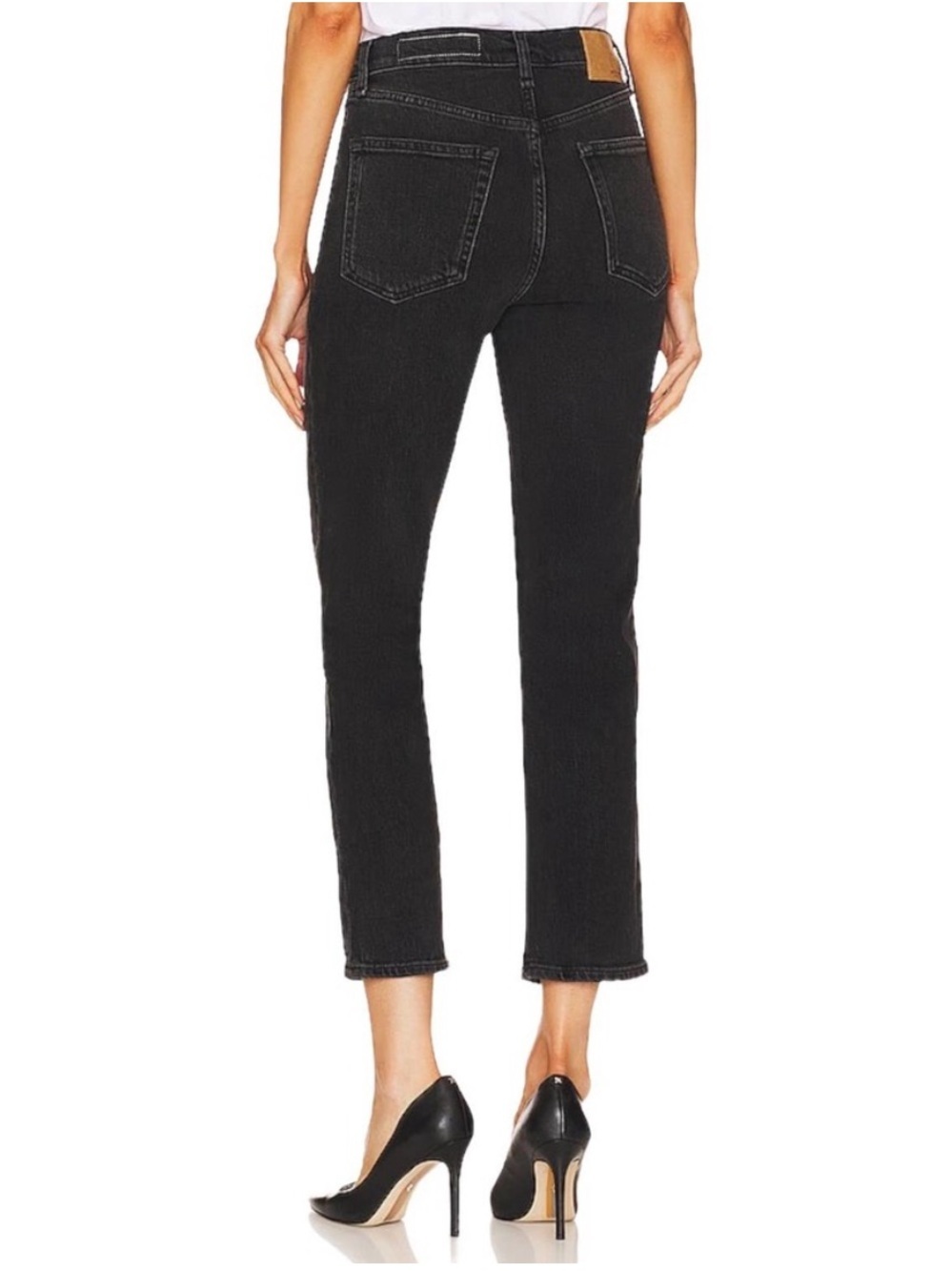 Rag & Bone Womens Wren High Rise Slim Straight Jean Highland Black Size 29 - Picture 2 of 10
